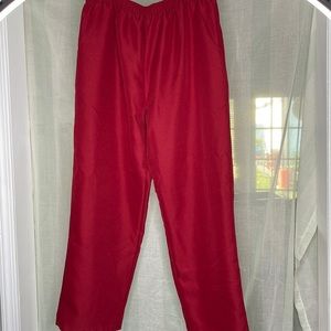 Touch of Care XL red ladies slacks 100% polyester, two waist pockets
